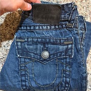 True Religion Men's Straight Jeans - Dark Blue